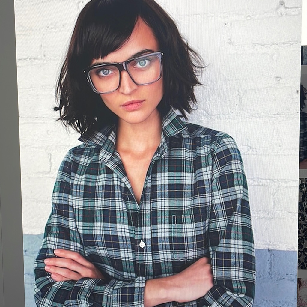 Frank & Eileen Barry Plaid Flannel Shirt Sz Xs